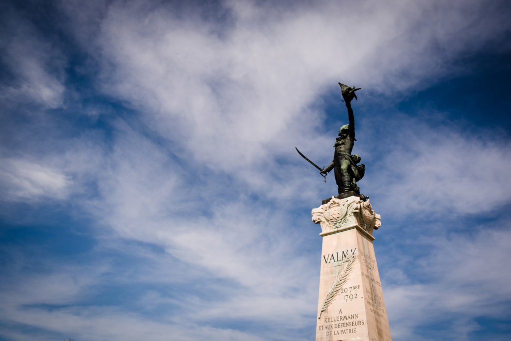 Weekend touristique et retrouvailles entre amis dans la Marne. Photographie de la statue de Kerllermann sur le site de la bataille de Valmy.