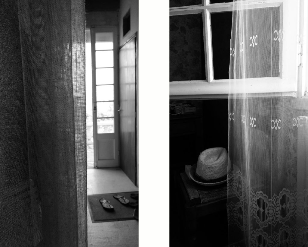 Photographe, apprendre à lâcher prise. Montage de 2 photos d'intérieur en noir et blanc.